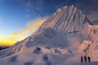 Sunset on Alpamayo Mountain in the Andes Of Peru Fine Art Print