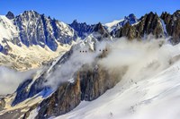 Panoramic Mont Blanc Cable Car Fine Art Print