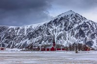 Small Norwegian Village in Winter, Norway Fine Art Print