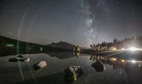 Milky Way Over Two Jack Lake Fine Art Print