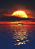 A Martin 156 Clipper Aircraft Landing Fine Art Print