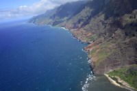 Aerial View Of Na Pali Coast Framed Print