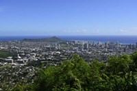 Lookout Overlooking Honolulu, Oahu, Hawaii Fine Art Print