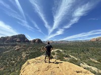 Male Hiker on Soldier's Pass Trail, Sedona, Arizona Fine Art Print