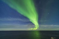 Aurora in Moonlight Over the Barents Sea Fine Art Print