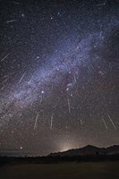 Geminid Meteor Shower Raining Overhead Above the Chiricahua Mountains Fine Art Print