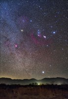 Orion & Sirius Rising Over the Peloncillo Mountains of Southwest New Mexico Fine Art Print