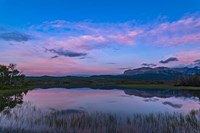 Twilight at Maskinonge Lake in Waterton Lakes National Park Fine Art Print