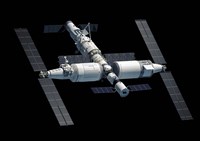 Chinese Space Station Tiangong 2022, Complete View Fine Art Print