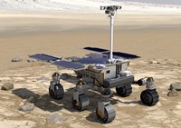 Artist's Concept of the Rosalind Franklin Exomars Rover On a Mars Landscape Fine Art Print