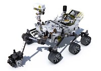 Perseverance Mars Rover On White Background Fine Art Print