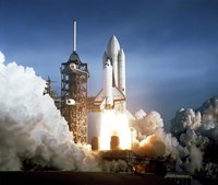 The First Launch of Space Shuttle Columbia On April 12, 1981 Framed Print