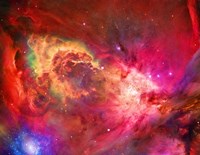 Vivid Nebulae in Pink and Red Colors Fine Art Print