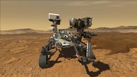 Artist's Concept of the Perseverance Rover Operating On the Surface of Mars Fine Art Print