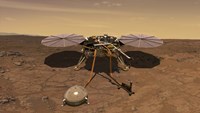 An Artist's Rendition of the Insight Lander Operating On the Surface of Mars Fine Art Print