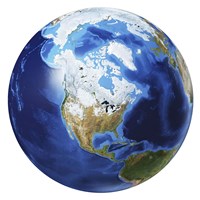 3D Illustration of Planet Earth, Centered On North America Fine Art Print