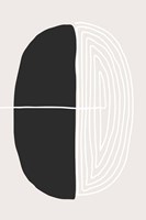 Black and White Oval Fine Art Print