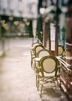 Cafe Chairs on Quiet Village Street Fine Art Print
