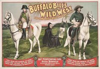 Napoleon Bonaparte and Buffalo Bill on horseback Fine Art Print