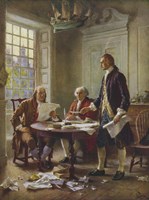 Writing of the Declaration of Independence Fine Art Print