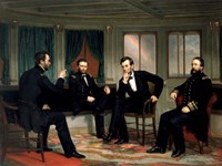 Historic Meeting of the Union High Command during The American Civil War Fine Art Print