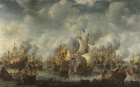 The Battle of Ter Heijde naval battle during the First Anglo-Dutch War Fine Art Print