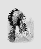 Native Indian Chief, Sitting Bull Fine Art Print