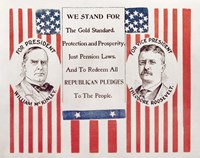 Campaign poster for William McKinley and Theodore Roosevelt Fine Art Print