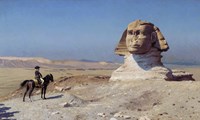 Napoleon Bonaparte on horseback in front of the Great Sphinx of Giza Fine Art Print