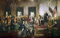 Signing of the US Constitution at Independence Hall, Philadelphia, September 17, 1787 Fine Art Print