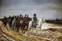 Napoleon Bonaparte returning from Soissons after the Battle of Laon Fine Art Print