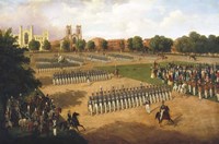 Seventh Regiment assembling for review on Washington Square, New York Fine Art Print