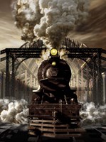 Industrial age of Steam Engine Fine Art Print