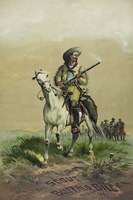 Buffalo Bill on horseback, holding Smoking Rifle Fine Art Print