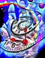 Time Spiral and Human Hand Fine Art Print