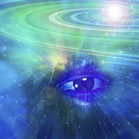 God's Eye in Vivid Universe Fine Art Print