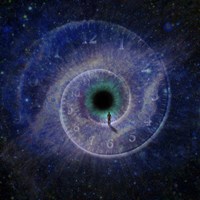 Figure of Man Walking to God's Eye Fine Art Print