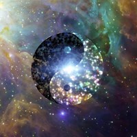 Yin Yang Vivid Colorful Celestial Fine Art Print
