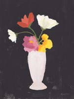 Floral on Black I Fine Art Print