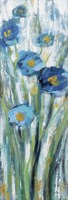 Tall Blue Flowers I Framed Print