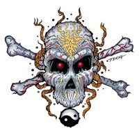 Rasta Skull v1 Fine Art Print