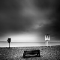 Bench on the Beach Fine Art Print