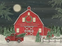 Full Moon Christmas Tree Farm Fine Art Print