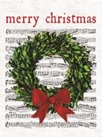 Merry Christmas Wreath Fine Art Print