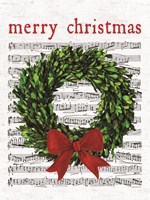 Merry Christmas Wreath Fine Art Print