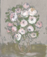 Painterly Pink Posies Fine Art Print