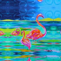 Duo Flamingos Fine Art Print
