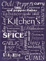 Kitchen Spice Indigo Fine Art Print