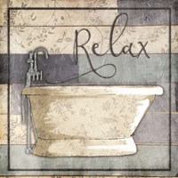 Relaxing Wooden Bath Fine Art Print