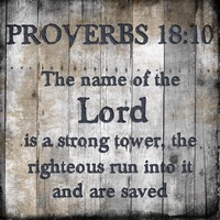 Proverbs 18-10 Fine Art Print